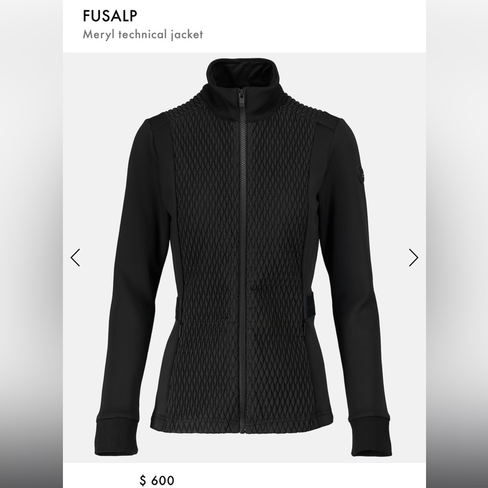 Fusalp Black Meryl Technical Jacket - Size XL